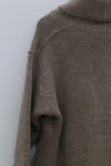 Marc le bihan round neck sweater 2772 taupe gray -brown